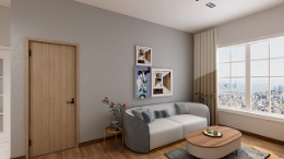 65平硅藻泥现代简约风格装修案例，简雅大气空间设计